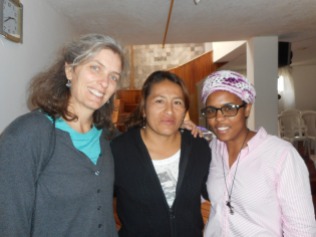 With Alba (center) and Jirenny (right) of the MCC Refugee Project