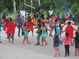 A traditional dance, with a few volunteers from our group